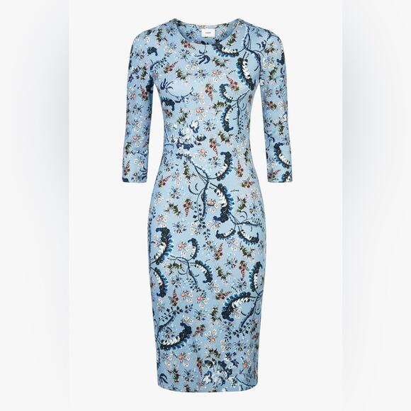 ERDEM Allegra Floral Print Long Sleeve Sheath Dress - Picture 3 of 12